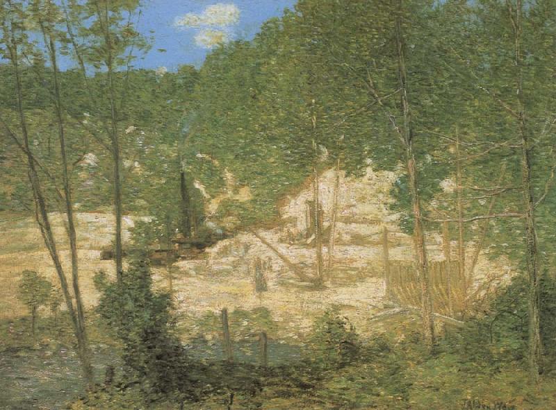 Alden J Weir Buiding a Dam,Shetucket oil painting image